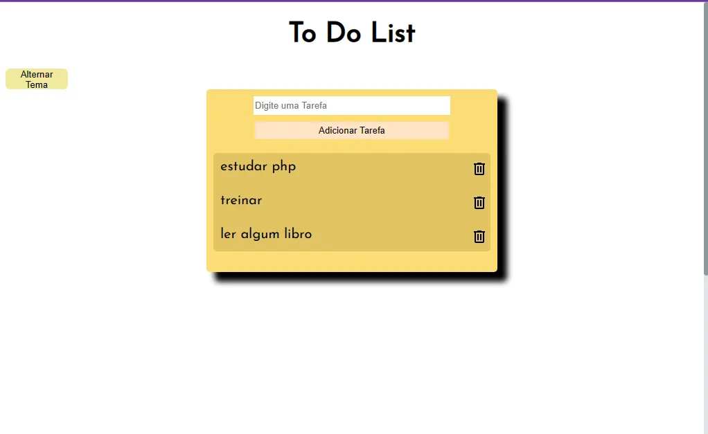 Captura do projeto To-Do List